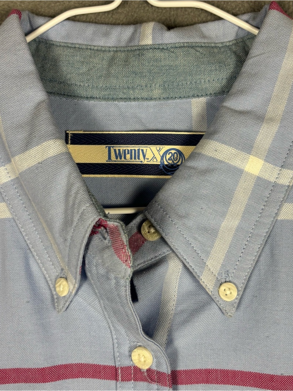 Wrangler 20X Womens L NWT Western Plaid Button Long Sleeve Shirt Blue Y2K - Picture 2 of 10